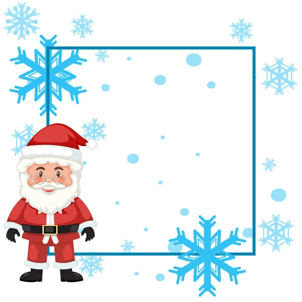 Santa Frame Snowflake Background Illustration — Stock Vector