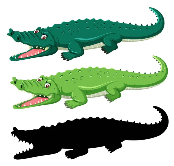 Inny Typ Graficzny Ilustracja Krokodyl — Wektor stockowy