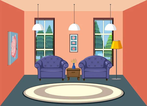 Living Room Background Illustration Stock Vector Image by ©brgfx #216612648