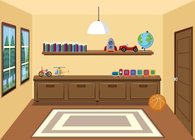 Ev illüstrasyon iç odası