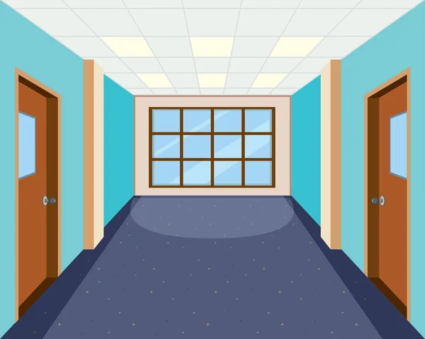 Intérieur Couloir Vide Illustration — Image vectorielle