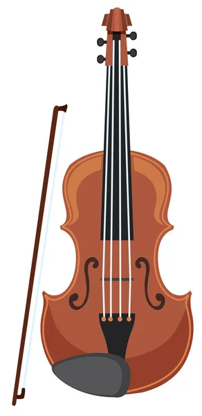 Violin White Background Illustration — Stock Vector