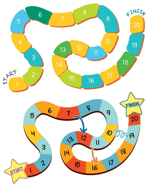 Masa oyunu şablon şekil kümesi