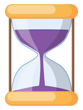 Beyaz arka plan illüstrasyon üzerinde bir kum saati