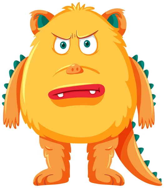 Una Ilustración Personajes Monstruo Amarillo — Vector de stock