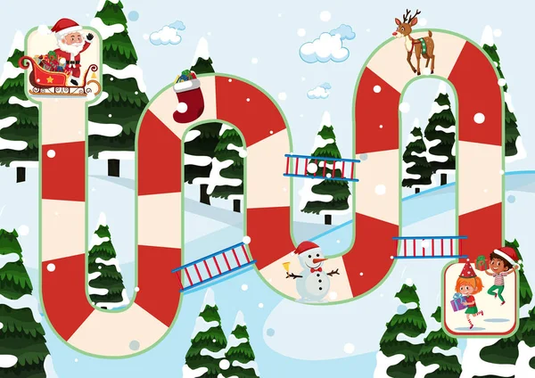 クリスマス テーマのボード ゲーム イラスト — ストックベクタ