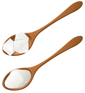 Küp ve topraklı şeker illüstrasyon