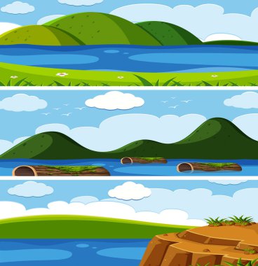 Doğal peyzaj resimde kümesi