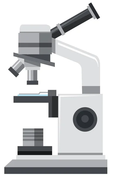 Microscopio Sobre Fondo Blanco Ilustración — Vector de stock