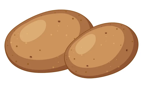 白い背景の図のジャガイモ — ストックベクタ