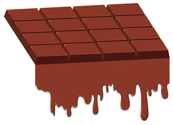 Csokit Olvadó Illusztráció — Stock Vector
