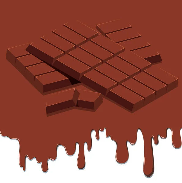 Шоколадний Батончик Тане Фонова Ілюстрація — стоковий вектор