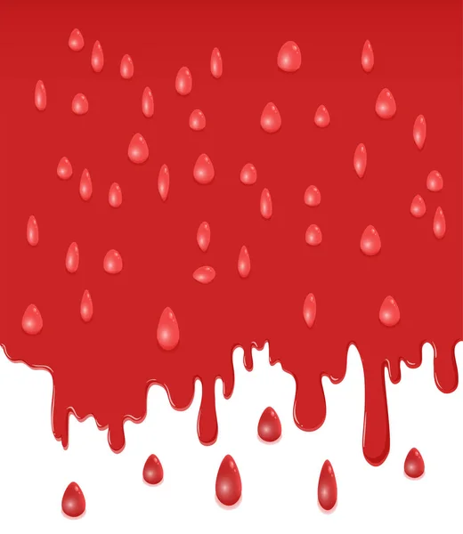 Rotes Wasser Tropft Hintergrund Illustration — Stockvektor