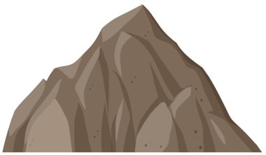 Beyaz arka plan illüstrasyon izole rock dağda