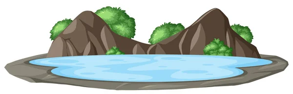 Isoliert Natur Berglandschaft Illustration — Stockvektor