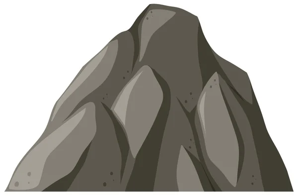 Montaña Roca Aislada Sobre Fondo Blanco Ilustración — Vector de stock
