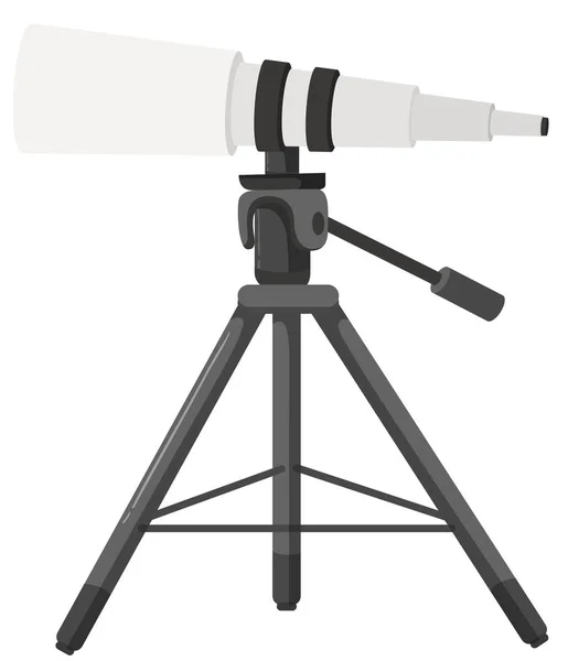 Tripod Illüstrasyon Üzerinde Büyük Teleskop — Stok Vektör