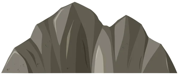 Montaña Rocosa Sobre Fondo Blanco Ilustración — Archivo Imágenes Vectoriales