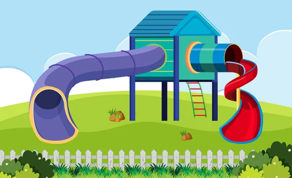 Spielhaus Spielplatz Illustration — Stockvektor