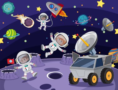 Astronot alan çizimde