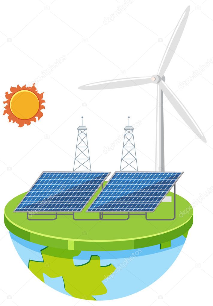 A green power energy illustration