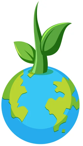 Planeta Terra Ilustração Conceito Planta —  Vetores de Stock