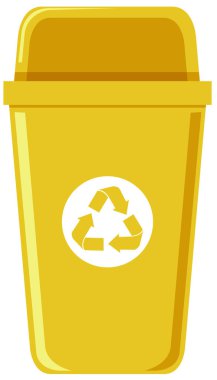 Beyaz arka plan illüstrasyon üzerinde geri dönüşüm kutusu