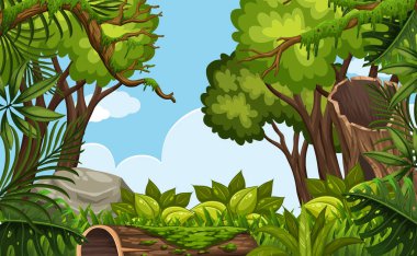 Bir doğa sahne arka plan illüstrasyon