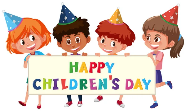 Illustration Modèle Journée Des Enfants — Image vectorielle