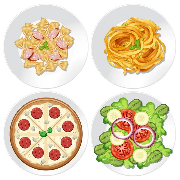 Set of healthy food illustration