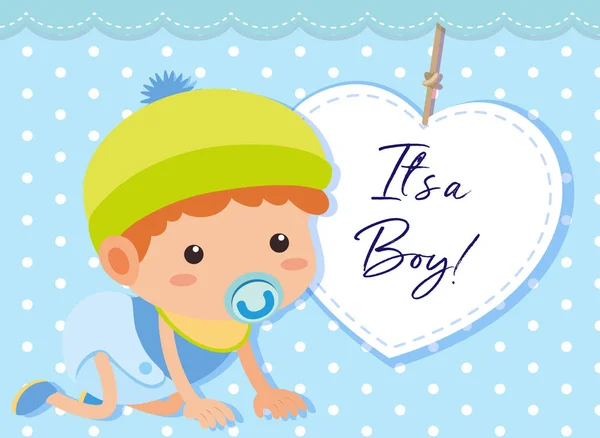 Baby Boy Template Illustration — Stock Vector
