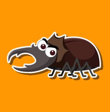 Bir böceği çizgi film karakteri illüstrasyon