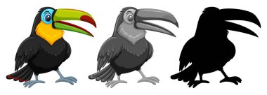 Toucan karakter resimde kümesi