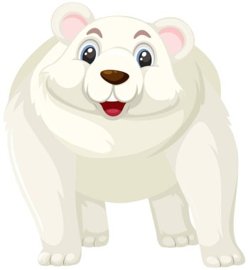 Bir kutup ayısı çizgi film karakteri illüstrasyon