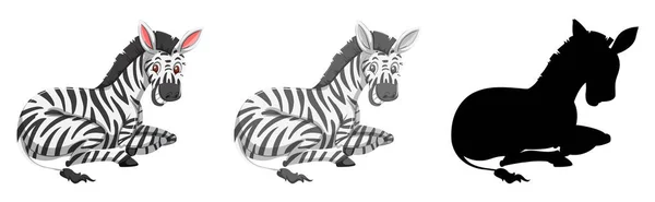 Zebracharakter Illustration — Stockvektor