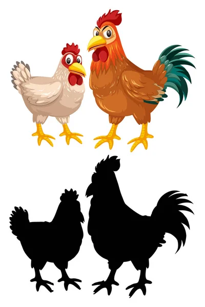 Gallina Gallina Gallina Carácter Ilustración — Vector de stock