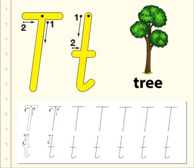 Mektup t İngilizce kartı illüstrasyon yazmak