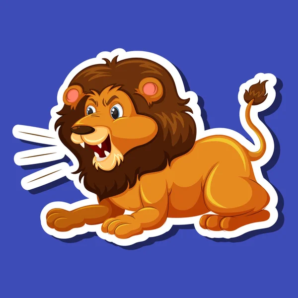 Male Lion Character Illustration — Stock Vector