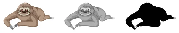 ชุดของอักขระ sloth — ภาพเวกเตอร์สต็อก