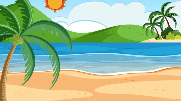 A beach summer background — Stock Vector