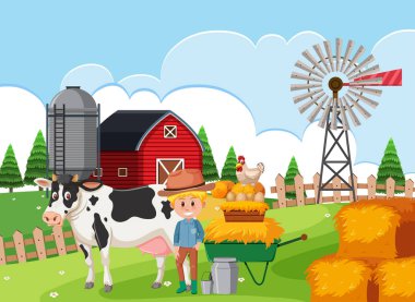 Bir çiftçi tarım arazileri