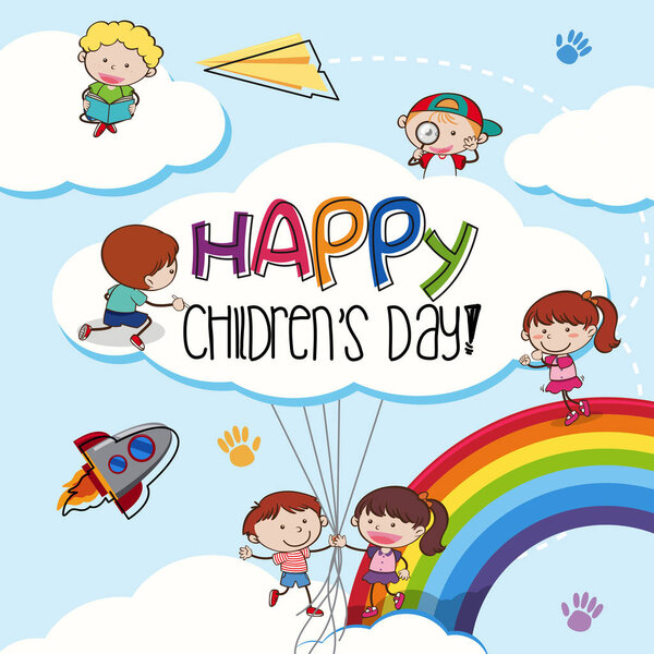Happy children day template