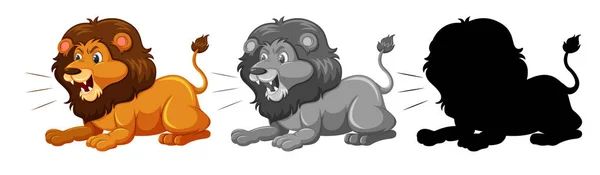 Набор символов льва — стоковый вектор