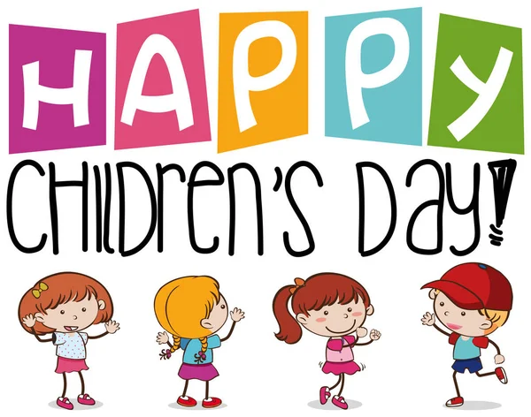 Happy children's day template — Stock Vector