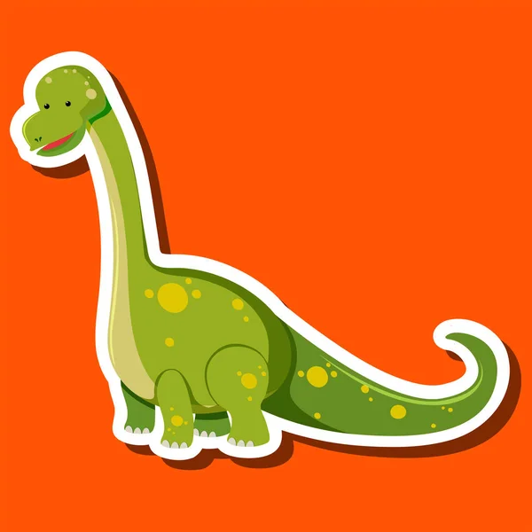 Un personnage d'autocollant de dinosaure — Image vectorielle
