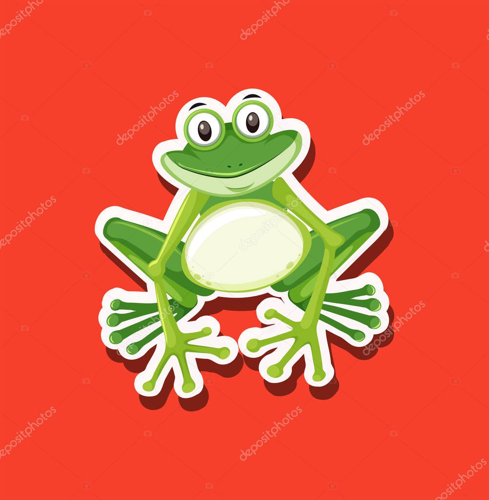 A frog character animal illustration