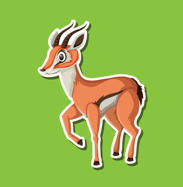 En Gazelle klistermärke tecken — Stock vektor