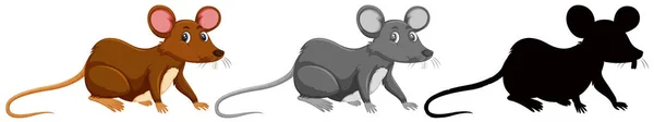 Conjunto de animales de rata — Vector de stock