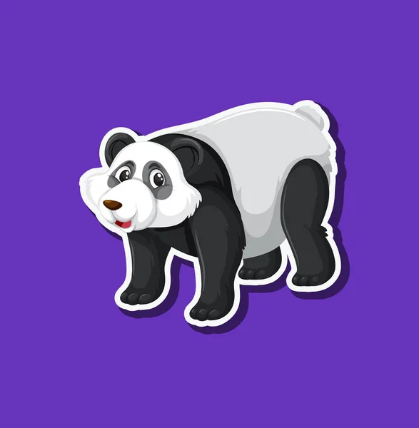 Un personaje pegatina panda — Vector de stock