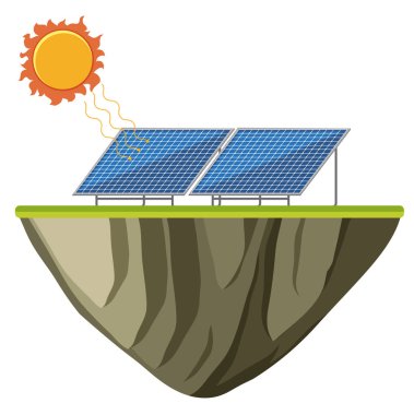 Izole adada güneş enerjisi